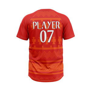 Custom Unisex Heat Transfer Printed College Baseball Jersey Viscose/Cotton <b>Blend</b> Breathable Anti Bacterial Plus Size Men's Shirt - Product Image 6