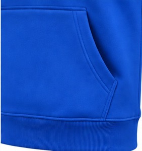 Sudadera con capucha azul para hombre, de estilo urbano, de gran tamaño, de tejido grueso, con etiqueta privada, bordada, de la marca Index Apparel. - Product Image 4