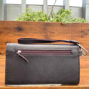 2025 meilleure vente portefeuille en cuir de vachette véritable de qualité supérieure Style occidental en cuir repoussé à la main pour la conception florale et cactus des femmes - Product Image 5