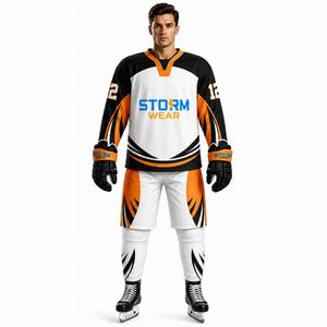 Nouveaux maillots de hockey sur glace personnalisés OEM, respirants, en polyester, sublimation, pour hommes, surdimensionnés, pour l'intérieur - Product Image 2