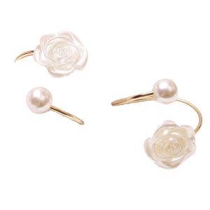 Anillos de Servilleta de Aluminio Duraderos para Boda o San Valentín, Forma de Rosa, Decorativos, Porta Servilletas Metálicos, Diseño Floral para Fiestas y Reuniones Familiares - Product Image 1