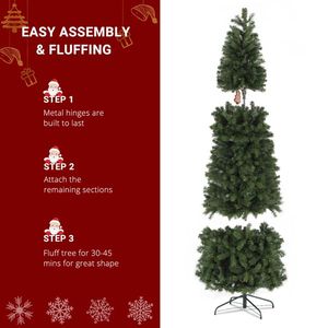 7.5ft PVC Material Automatic Tree Structure 1090 Heads 350 Lights Warm Color 10 Modes Christmas Party Decoration Set - Product Image 2
