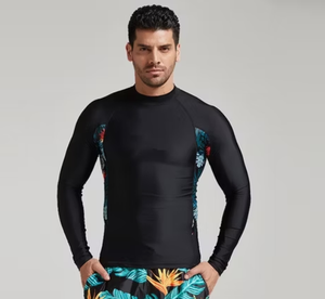 Camiseta deportiva de compresión de manga larga transpirable para hombre, para entrenamiento de MMA - Product Image 1