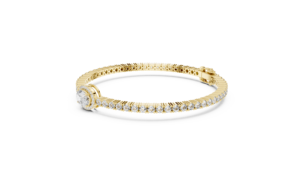 Empress Oval Diamond Halo Centerpiece Tennis <b>Bracelet</b> <b>Silver</b> Trendy - Product Image 3
