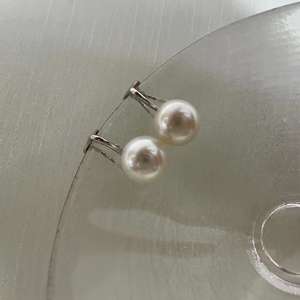 2025 Zhuji Boutique Freshwater Pearl <b>Clip</b>-<b>on</b> <b>Earrings</b> 10-11mm High Plump Seedless Mantou Bead S925 White Fungus Decoration for - Product Image 3