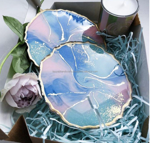 Posavasos de Resina Epoxi y Madera Cuadrados o Redondos Personalizados de Alta Calidad con Soporte, Juego de la India - Product Image 6