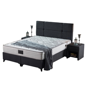 Cadre de lit d'hôtel Berfa, design moderne, durable, rembourré, tête de lit en bois de pin moelleux, revêtement en tissu, style minimaliste pour la maison - Product Image 6