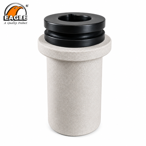 Crucible à induction en céramique Eagle, capacité 1 kg, diamètre extérieur supérieur 95 mm x diamètre extérieur inférieur 70 mm x hauteur 125 mm, pour la fusion de bijoux, Inde - Product Image 1