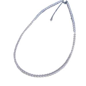 สร้อยคอมุกน้ำจืดธรรมชาติ 3.5-4 มม. พร้อมใบรับรอง GRC ตัวล็อคทอง 18K รุ่น Aurora Pearl - Product Image 5