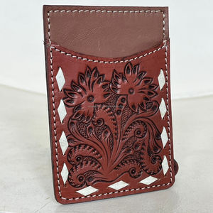 ที่ใส่บัตรแบบหนังวัวสีน้ำตาลพรีเมี่ยมสำหรับ2025ที่ใส่บัตรแบบบล็อค RFID ทำด้วยมือเคสใส่บัตรหนังวัวสำหรับช้อปปิ้งและของขวัญ - Product Image 4