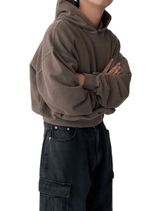 เสื้อครอปแขนยาวของผู้ชาย2026เสื้อครอปโอเวอร์ไซส์แบบผูกเชือกไหล่ตก3D สั่งรุ่น450GSM - Product Image 5