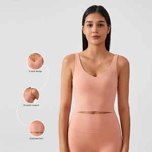 Venta al por Mayor de Tops Deportivos de Yoga para Mujer, Transpirables, de Secado Rápido, Ecológicos, con Logotipo Personalizado, Servicio OEM - Product Image 5