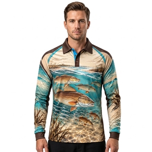 Camisetas de Pesca con Estampado Personalizado, Protección Solar UPF50+, Secado Rápido, Sublimación, Manga Larga, Polo de Pesca - Product Image 1