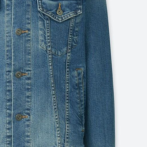 Factory Made Custom Unisex Denim Jacket Slim Fit Casual Outerwear <b>Stand</b> Coated Breathable Streetwear Button Cotton Jean Jacket - Product Image 5