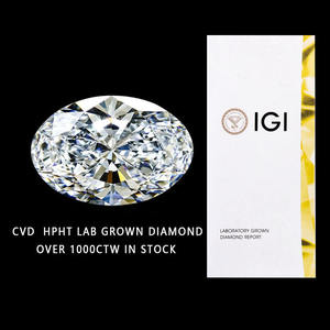 เพชรรูปไข่สังเคราะห์ CVD HPHT ได้รับการรับรองจาก IGI สำหรับทำเครื่องประดับ - Product Image 1