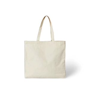Sac fourre-tout en coton 100% naturel de qualité supérieure, sans soufflet, avec longues poignées, réutilisable, pour les achats, avec logo personnalisé pour les commandes en gros - Product Image 2
