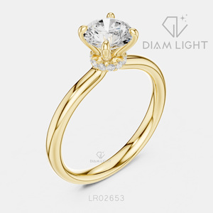 Bague de mariage ronde 0,95 carat, bijoux fins, certifiée IGI, or blanc 14 carats, diamant de laboratoire, bague de fiançailles et d'anniversaire - Product Image 4