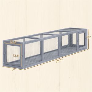 Giocattolo Tunnel in Legno Grigio Scuro per Gatti, Accessori Premium per Animali Domestici - Product Image 6