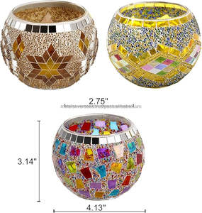 Fournisseur en gros de bougeoirs votifs en verre coloré faits à la main, 1 couleur, durables, décoration pour la maison et les fêtes - Product Image 2