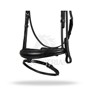 <b>ROLLED</b> <b>LEATHER</b> ANATOMICAL BRIDLE FULL SIZE ENGLISH RIDING BRIDLE FOR HORSE COMFORT - Product Image 3
