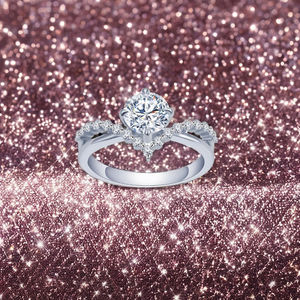 Anillo de Compromiso y Boda Starspire Classic, Certificado IGI, Plata 925, Chapado en Oro, Corte Redondo, 1CT, Diamante Moissanita, Regalo para Mujer - Product Image 3