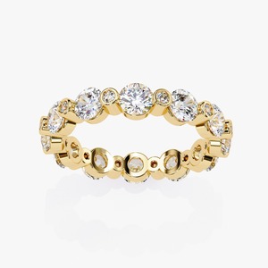 แหวนแต่งงานเพชรทรง Eternity Band ประดับเพชรแบบ Bezel Set ดีไซน์หรูหราเหนือกาลเวลาสำหรับเธอ - Product Image 2