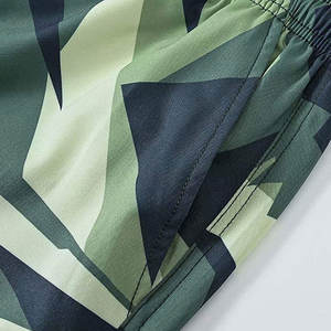 Shorts de Baño Personalizados para Hombre, Diseño Geométrico de Camuflaje en la Parte Delantera, Impermeables, de Secado Rápido, con Forro de Malla, Venta al Por Mayor - Product Image 5