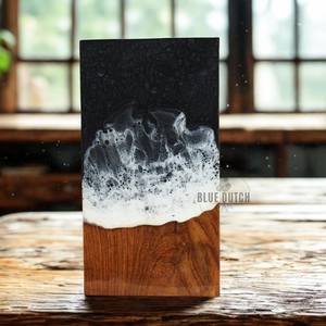 Urne artisanale pour cendres humaines, urne personnalisée gravée, boîte de crémation pour urnes funéraires, urne commémorative, cercueil en résine noire - Product Image 3