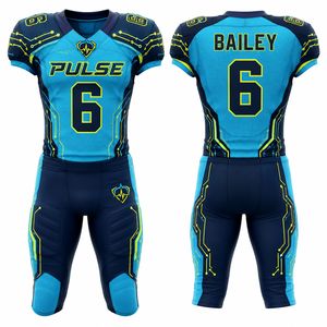 Unisex American Football Uniform Custom Wholesale Team Uniform Sublimation OEM ODM Breathable Custom Logo - Product Image 2