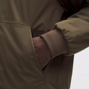 เสื้อฮู้ดดี้ผู้ชาย OEM คุณภาพสูง ผ้าฝ้าย 100% ซิปคู่ ปักโลโก้ตามสั่ง พร้อมเทคนิคการพิมพ์ลายแบบปัก  ทรงไหล่ตก - Product Image 5