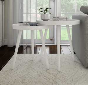 Mesa de Centro Redonda Moderna de Diseño Icónico, 20 Pulgadas de Altura, Mueble Decorativo para Sala de Estar - Product Image 4