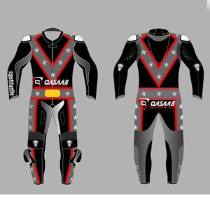 Nouveauté Combinaisons de course en cuir pour moto respirantes de couleur personnalisée à motifs patchwork Vente chaude - Product Image 4