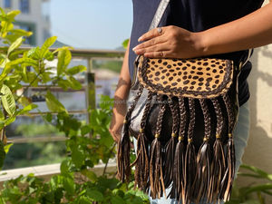 Sac à bandoulière en cuir pour femmes, pochette élégante à la mode, avec imprimé d'animaux, - Product Image 4