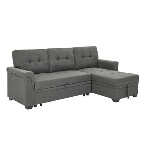 Divano Letto Estraibile Imbottito 86 Pollici - Product Image 4