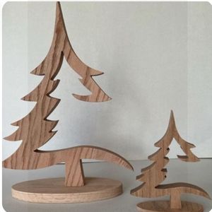 Árbol de Navidad Premium de Madera y MDF, Decoración Elegante para Mesas Navideñas - Product Image 4
