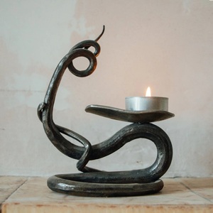 Black Iron Candelabra Candle Holder Metal Candelabra Centerpiece Decor Candle Holder Stand for Pillar Candles - Product Image 3