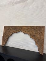 Panneau d'arche en bois sculpté à la main antique |   Décoration murale de chambre à coucher de style moderne du milieu du siècle, porte indienne vintage, meubles pour la maison