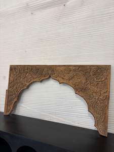Panel de arco de madera tallado a mano antiguo |   Marco Arquitectónico Decorativo de Pared Estilo Mughal con Diseño de Puerta India Vintage para Decoración del Hogar - Product Image 3