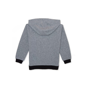 Conjunto Deportivo con Capucha y Cremallera Completa para Niños, Color Gris Sólido, Sudadera Informal con Bolsillos Laterales, Transpirable, para Otoño - Product Image 2