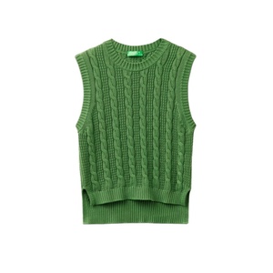 แฟชั่นสตรีน้ําหนักเบาสีแดง O-คอเสื้อกั๊กขนาดใหญ่ลําลองแขนกุดท็อปส์ซอฟท์เซ็กซี่ถักเสื้อกั๊กเสื้อฤดูร้อนจาก BD - Product Image 2