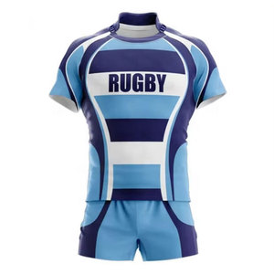 Uniformes de Rugby al Por Mayor de Fábrica, Malla Transpirable de Alta Resistencia, Poliéster, Manga Corta, para Equipos Escolares, Clubes y Academias, Ajuste Personalizado - Product Image 3