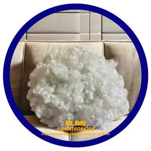 Fibra de Poliéster Virgen Reciclada Siliconizada Conjugada Blanca HCS 15D de Alta Calidad para Relleno de Almohadas y Sofás - Product Image 4