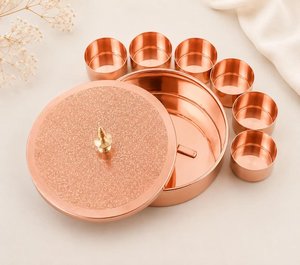 Pure Copper Storage Containers Set Lids Handcrafted Hammered Finish Airtight Cylinder Vintage Kitchen <b>Spice</b> <b>Jars</b> Dishwasher Safe - Product Image 4