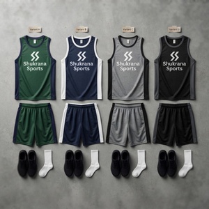 Conjuntos de Uniformes de Baloncesto Unisex Personalizados, Transpirables, de Poliéster, con Letras de Animales en la Parte Delantera, Pantalones Cortos Deportivos, Azul Cielo, Negro, Sublimación - Product Image 3