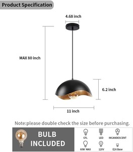 Lampe suspendue unique, luminaire moderne en métal pour îlot de cuisine, salle à manger, chambre à coucher, café, restaurant, intérieur - Product Image 2