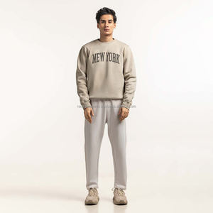 Nardon Apparel Impresión personalizada Patrón bordado logo Unisex Manga larga Color sólido Hombres Cuello redondo Sudadera Sudaderas para hombres - Product Image 1