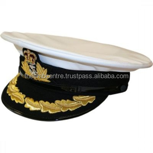 Venta al por mayor, suministro de calidad superior, uniforme, logotipo personalizado, gorra de servicio de oficiales tácticos originales, uniforme ceremonial, gorra azul marino - Product Image 1