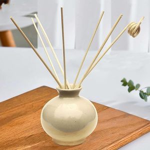 Handcrafted Ceramic Reed <b>Diffuser</b> Pot <b>with</b> Natural Reed <b>Sticks</b> Decorative Aroma Fragrance Vase for Home Office - Product Image 6