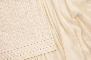 ชุดคุर्ตา ชาราร่า และผ้าคลุมไหล่ปักลายฟ็อกซ์ จอร์เจต์ ระบายอากาศได้ดี เหมาะสำหรับใส่ทำงานและงานเลี้ยง - Product Image 6