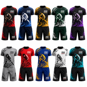 ชุดฝึกซ้อมมวยปล้ำแบบกำหนดเองสำหรับผู้ชาย เสื้อยืดและกางเกงขาสั้นพิมพ์ลายแบบ Sublimation ชุดทีมศิลปะการต่อสู้ ผู้ผลิต OEM ขายส่ง - Product Image 2